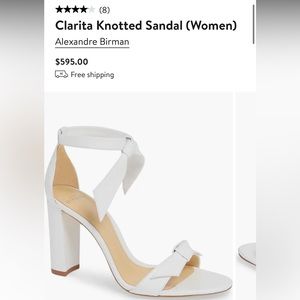 Alexandre Birman White Clarita Knotted Heels